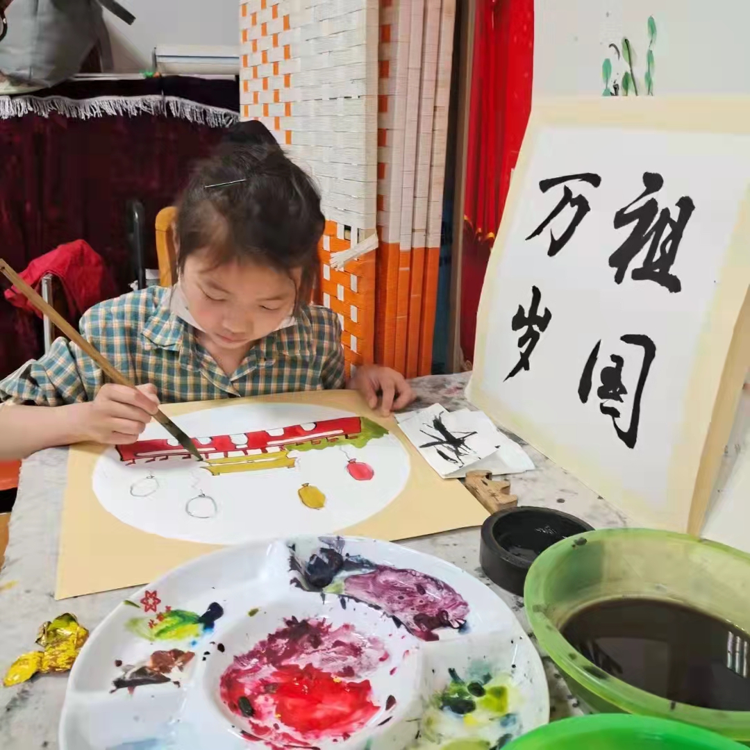 “花好月圆”国际青少年书画作品展览（第一集）(图60)