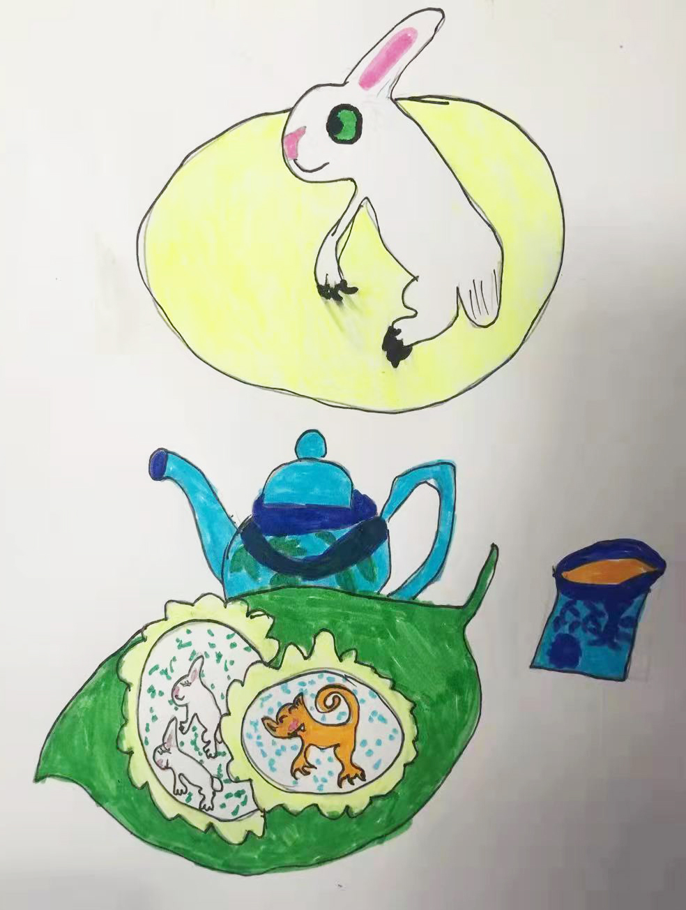 “花好月圆”国际青少年书画作品展览（第一集）(图70)