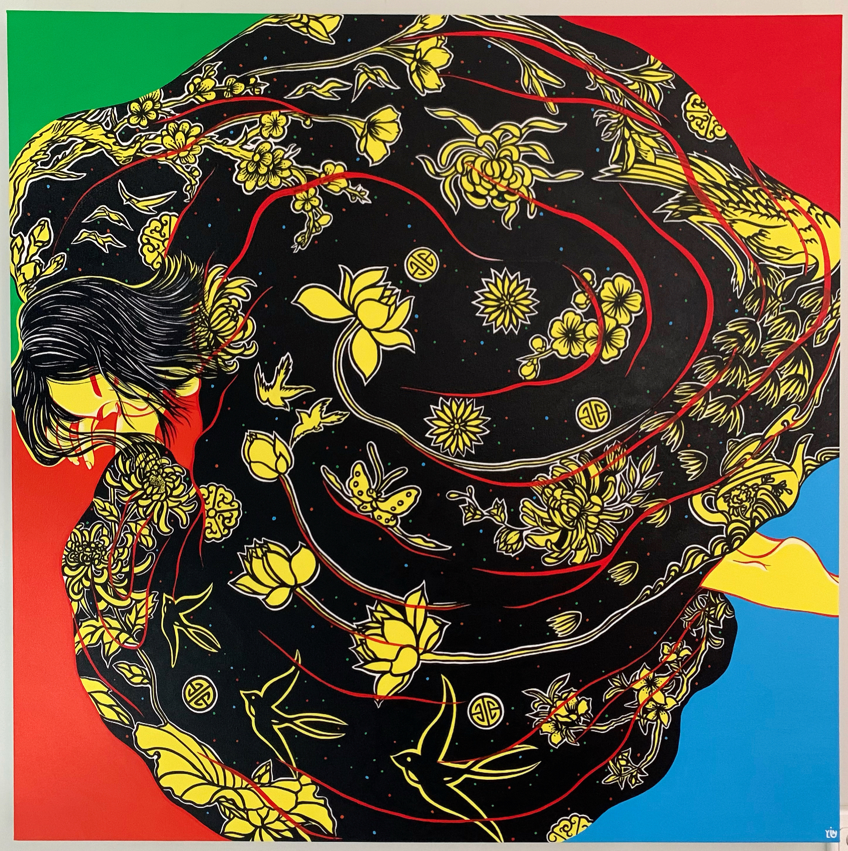三八国际妇女节中澳女书画家书画作品云展——春天的故事(图16)
