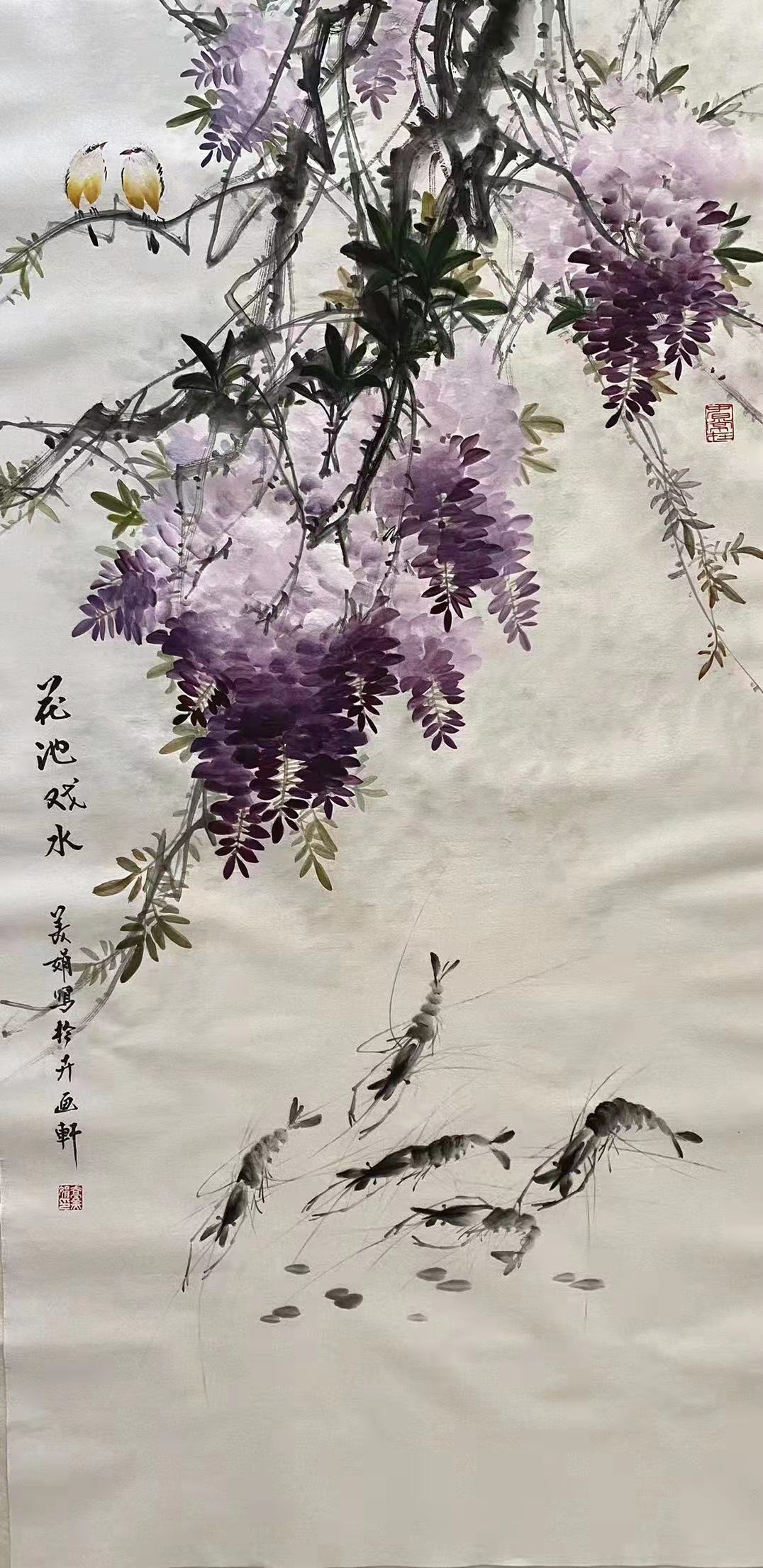 三八国际妇女节中澳女书画家书画作品云展——春天的故事(图23)