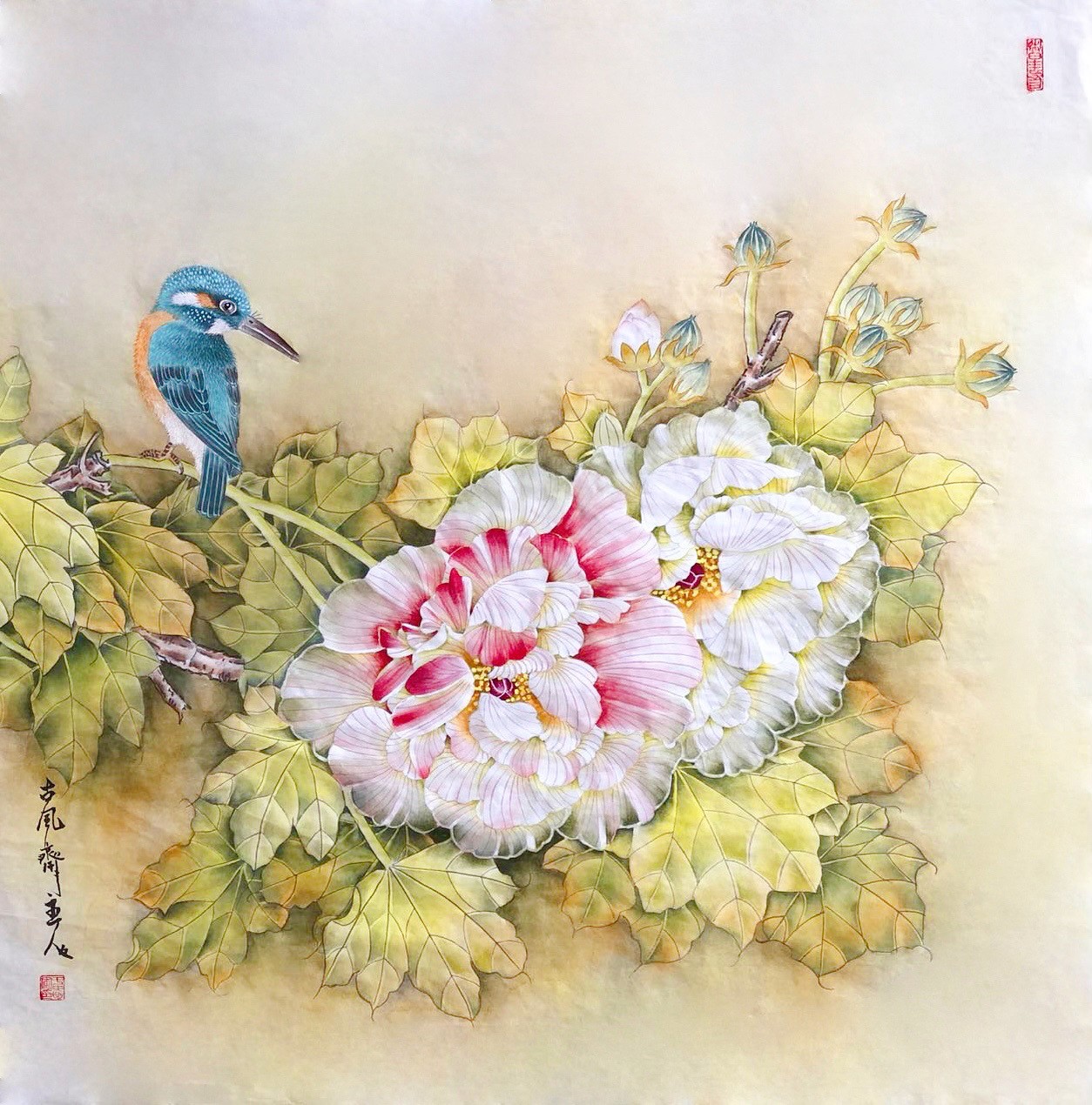 三八国际妇女节中澳女书画家书画作品云展——春天的故事(图52)