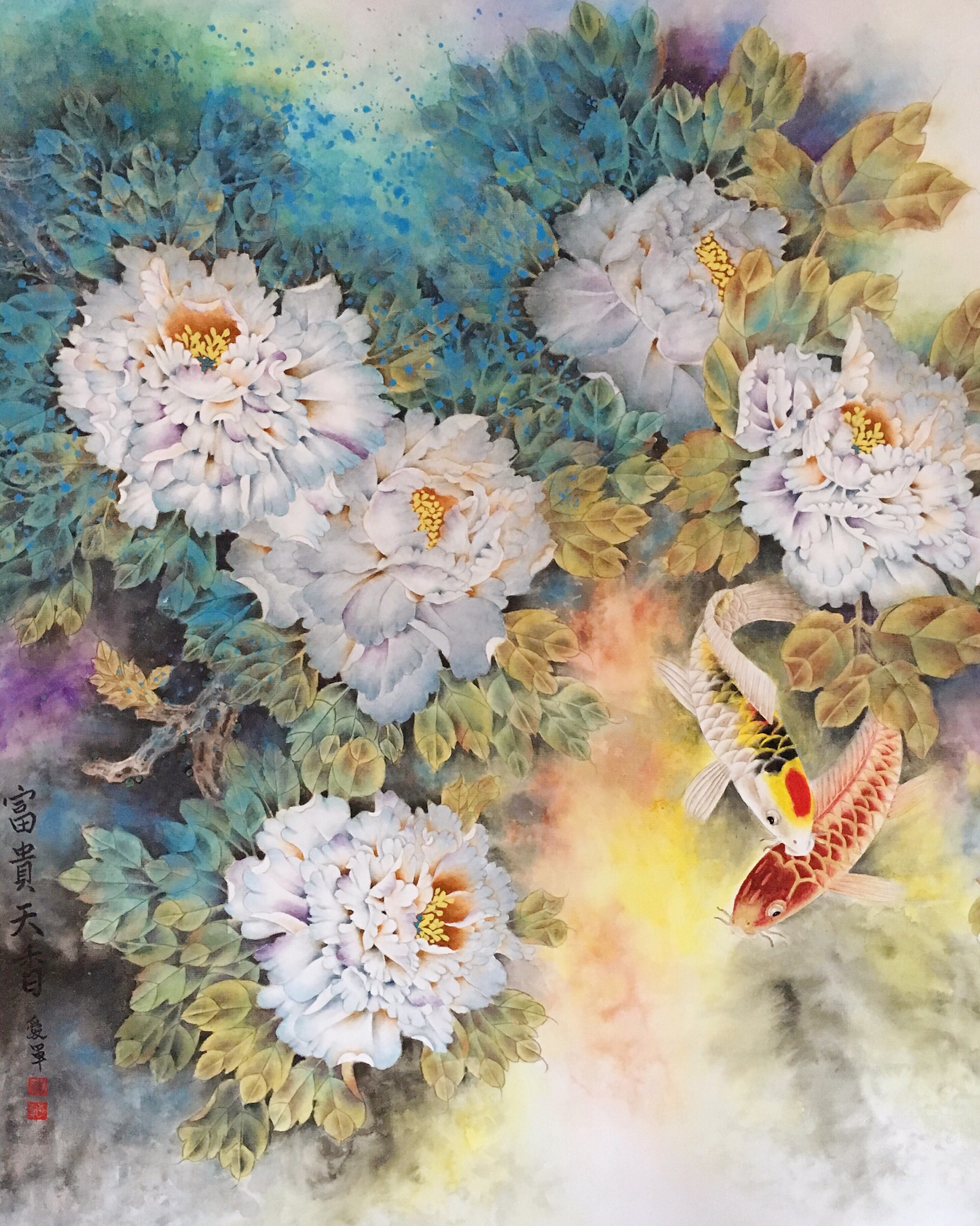 三八国际妇女节中澳女书画家书画作品云展——春天的故事(图49)